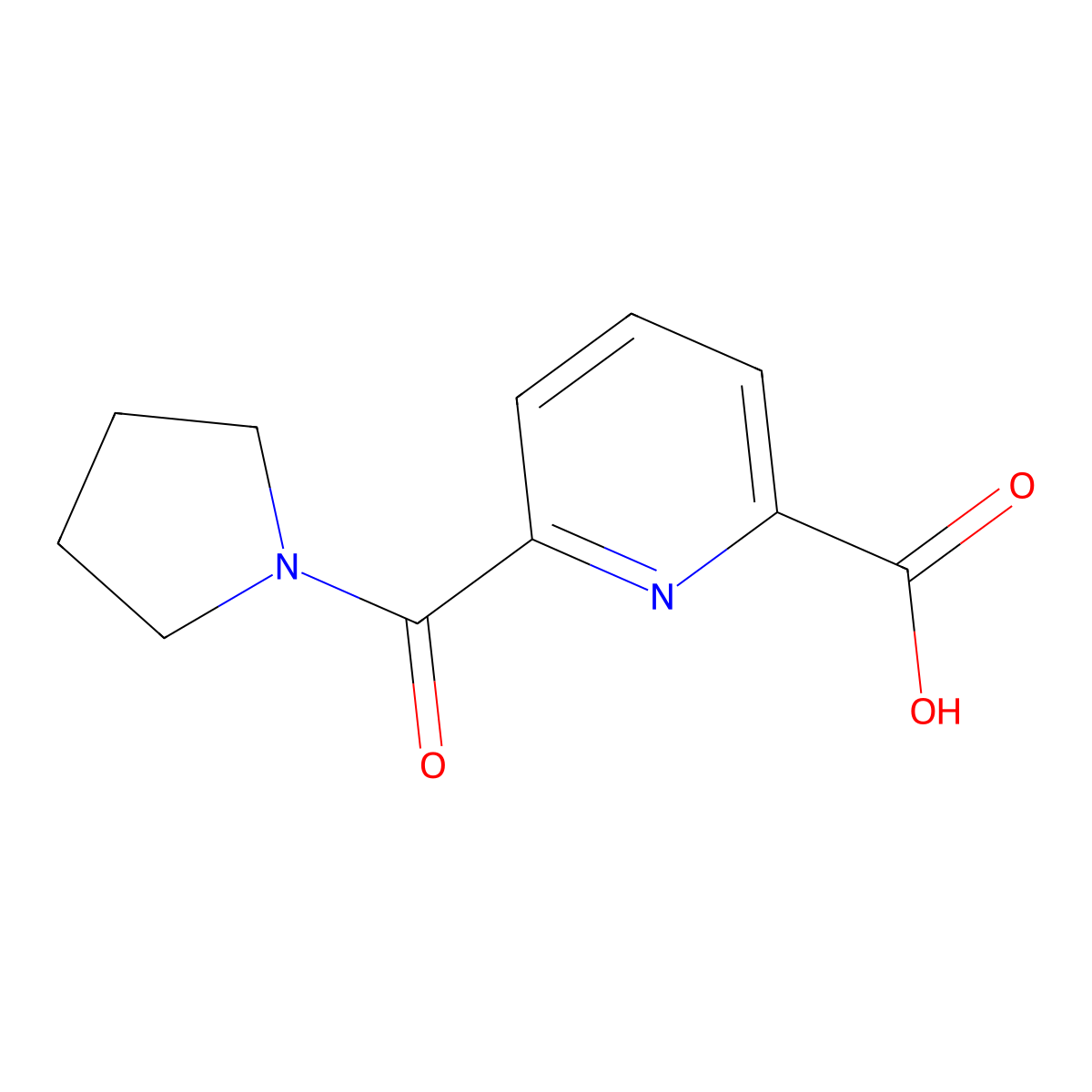 6-(Pyrrolidine-1-carbonyl)pyridine-2-carboxylic acid molecular structure, CAS 1153759-48-8