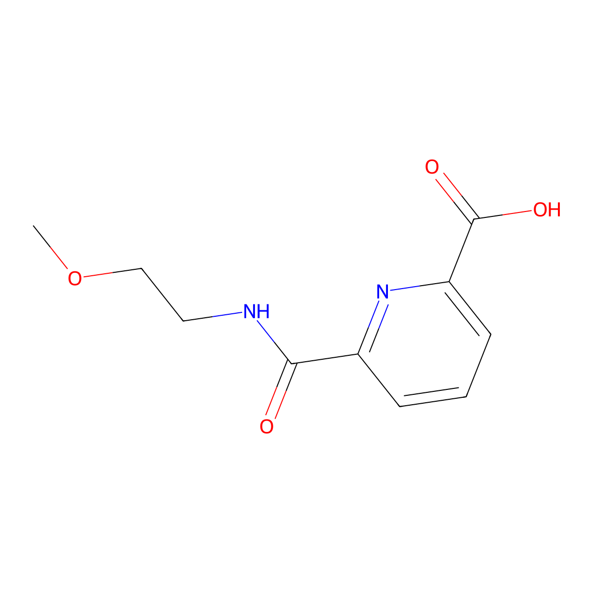 6-[(2-Methoxyethyl)carbamoyl]pyridine-2-carboxylic acid molecular structure, CAS 1153759-70-6