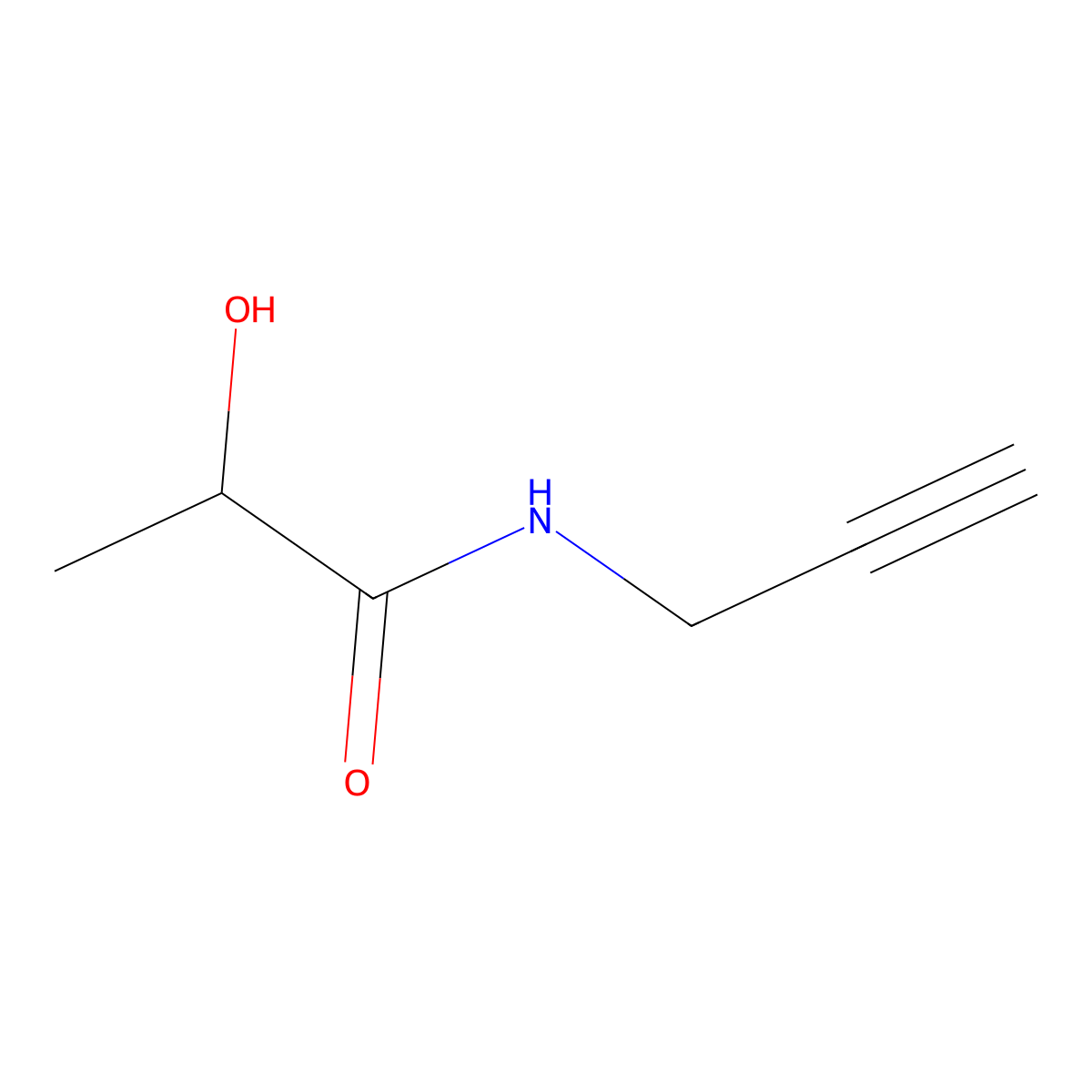 2-hydroxy-N-(prop-2-yn-1-yl)propanamide molecular structure, CAS 1153760-77-0