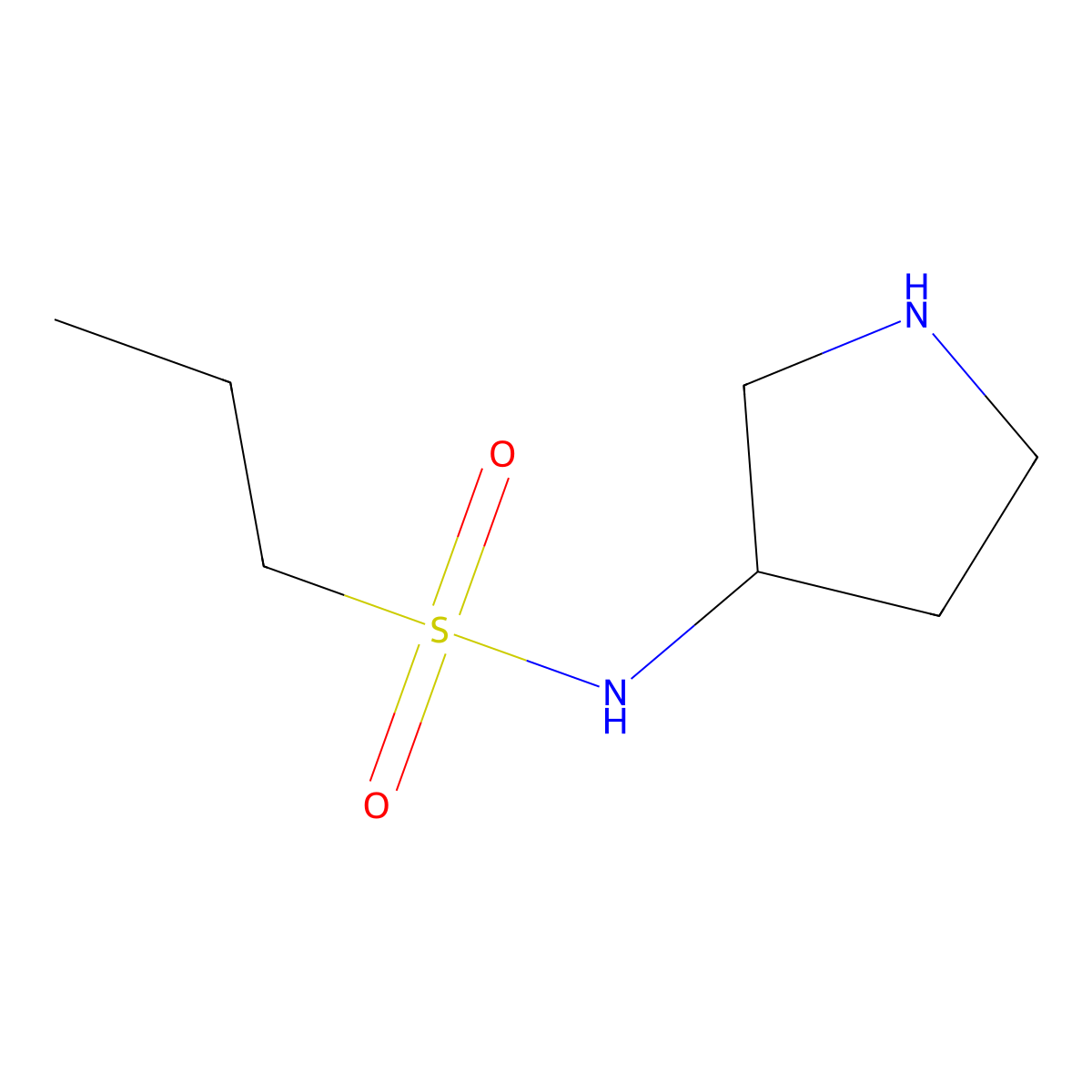 N-(Pyrrolidin-3-yl)propane-1-sulfonamide molecular structure, CAS 1153765-67-3