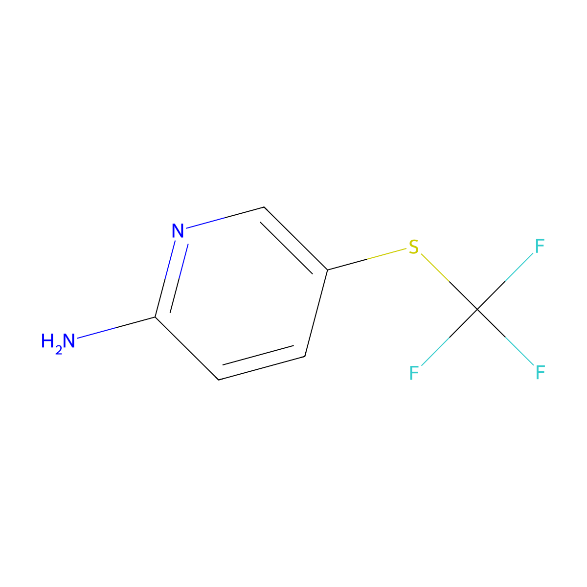 5-((Trifluoromethyl)thio)pyridin-2-amine molecular structure, CAS 1153767-57-7