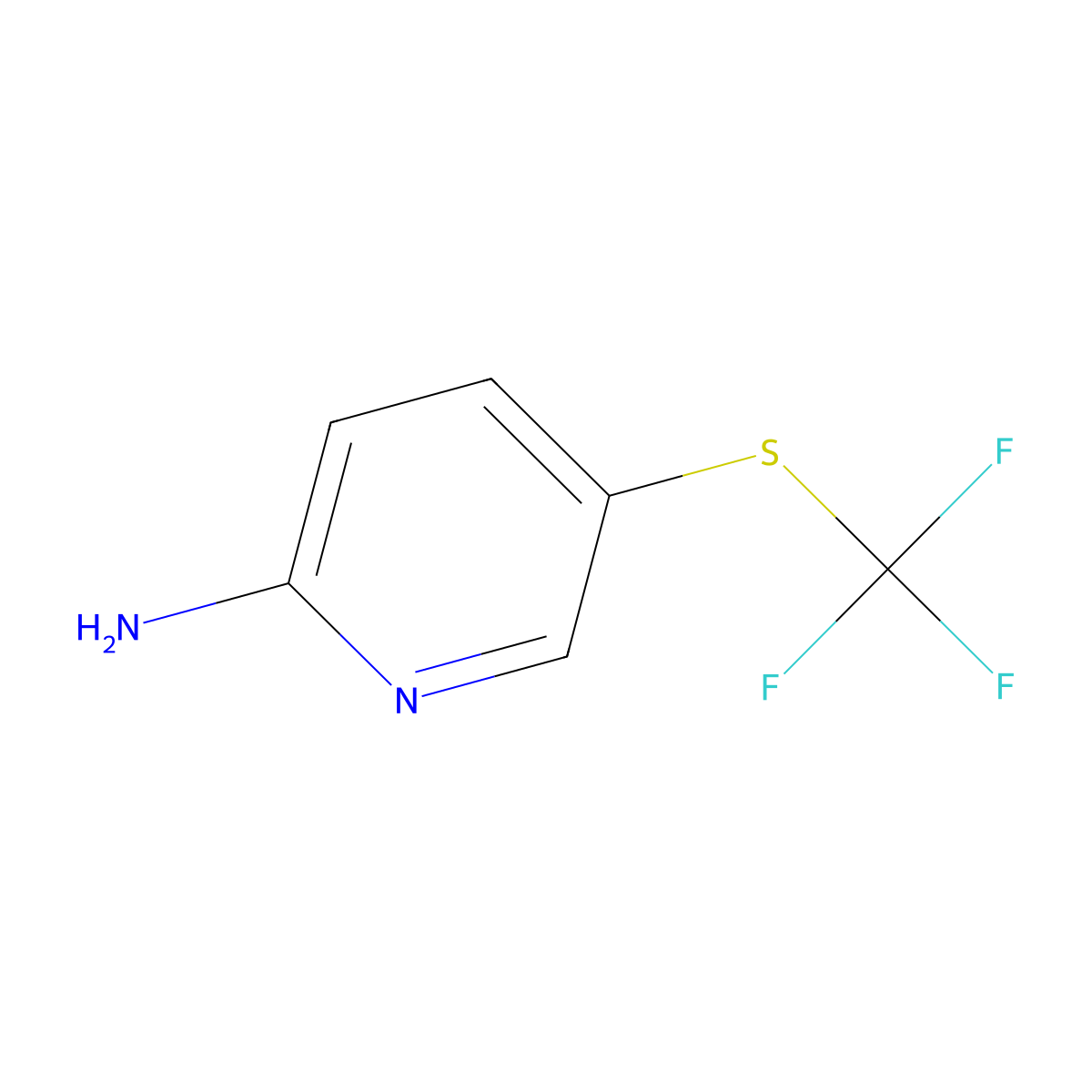 5-((Trifluoromethyl)thio)pyridin-2-amine molecular structure, CAS 1153767-57-7