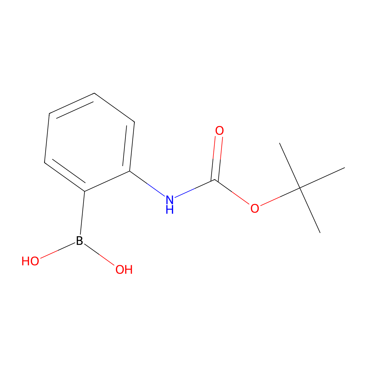 (2-BOC-aminophenyl)boronic acid molecular structure, CAS 115377-94-1