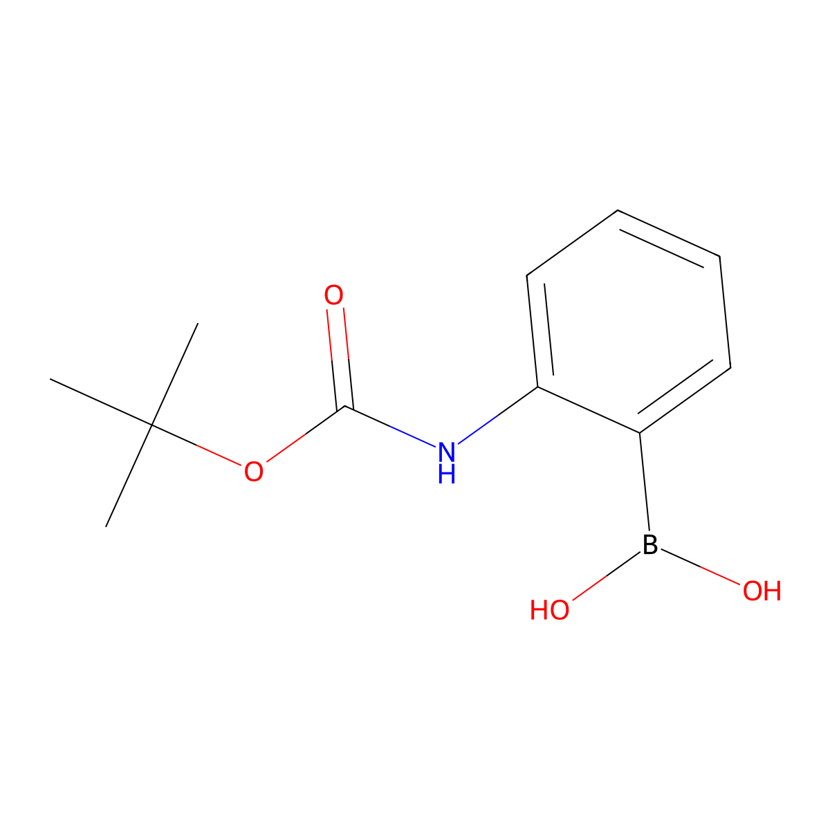 (2-BOC-aminophenyl)boronic acid molecular structure, CAS 115377-94-1