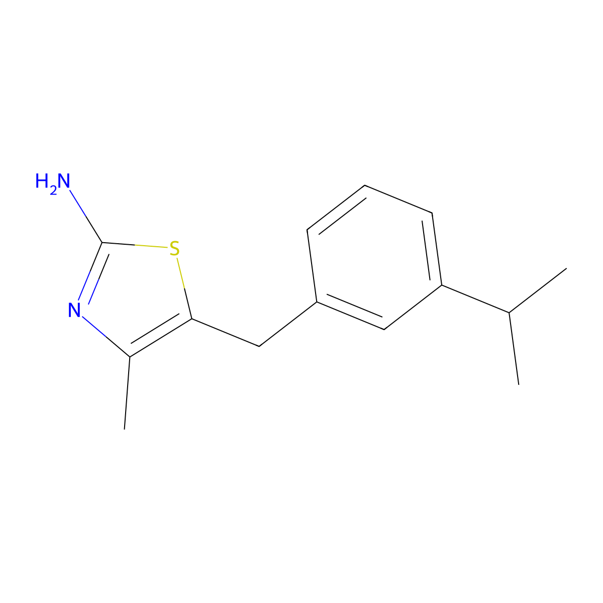 5-(3-Isopropylbenzyl)-4-methylthiazol-2-amine molecular structure, CAS 1153774-60-7