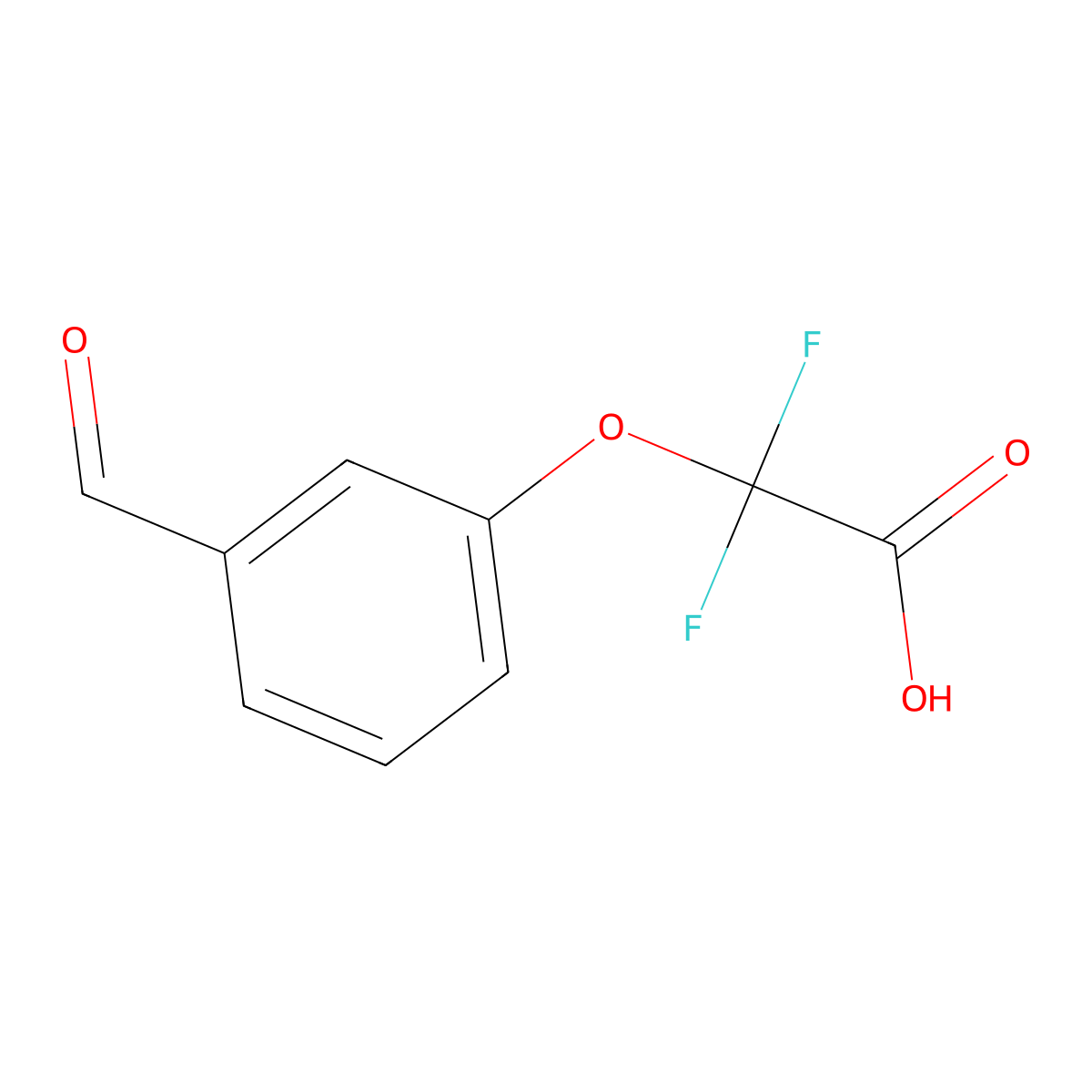 2,2-Difluoro-2-(3-formylphenoxy)acetic acid molecular structure, CAS 1153778-64-3