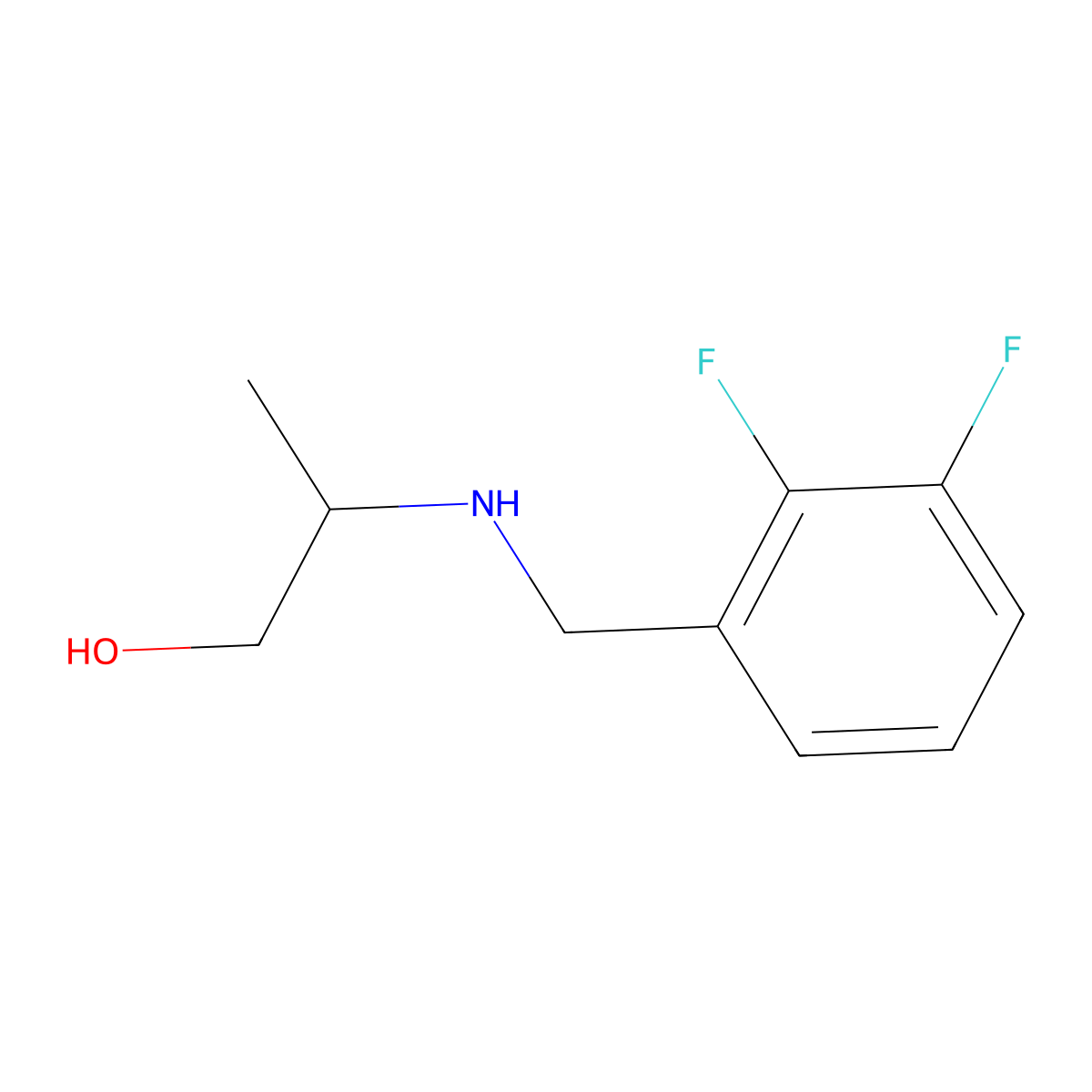 2-{[(2,3-Difluorophenyl)methyl]amino}propan-1-ol molecular structure, CAS 1153781-57-7