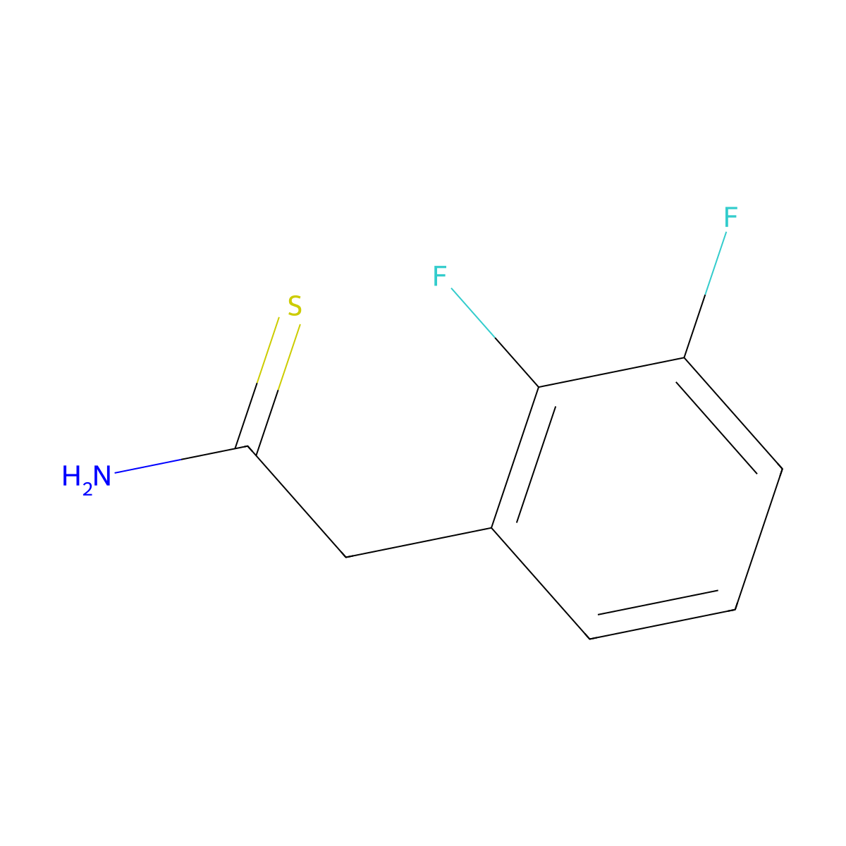 2-(2,3-Difluorophenyl)ethanethioamide molecular structure, CAS 1153783-21-1