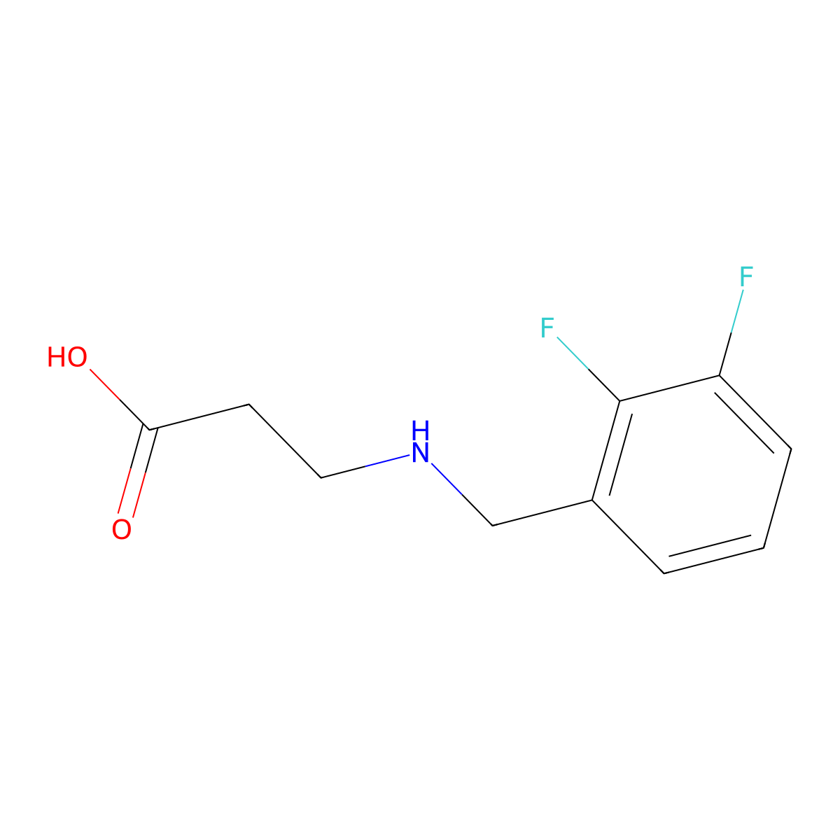 3-{[(2,3-Difluorophenyl)methyl]amino}propanoic acid molecular structure, CAS 1153785-18-2