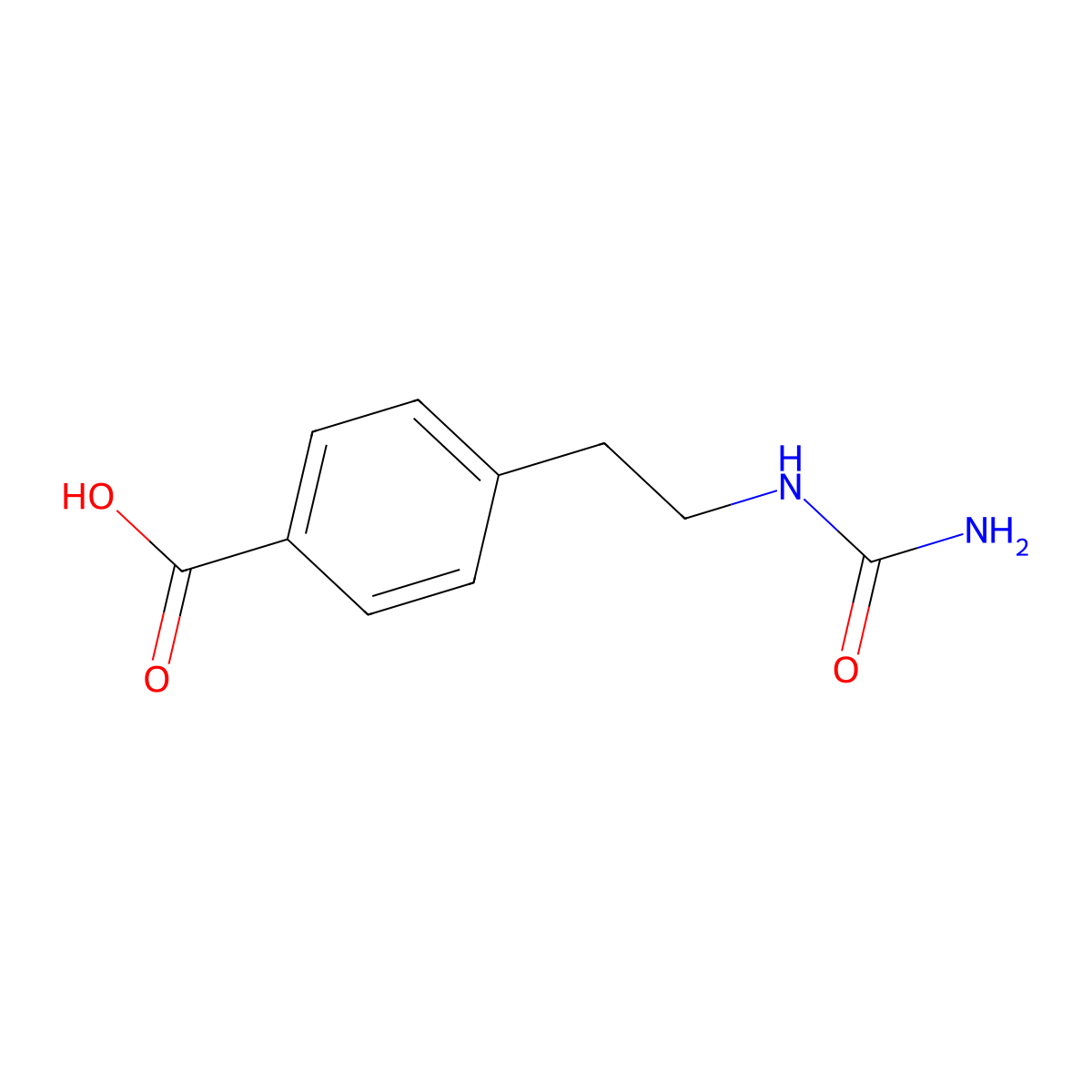 4-[2-(Carbamoylamino)ethyl]benzoic acid molecular structure, CAS 1153787-68-8