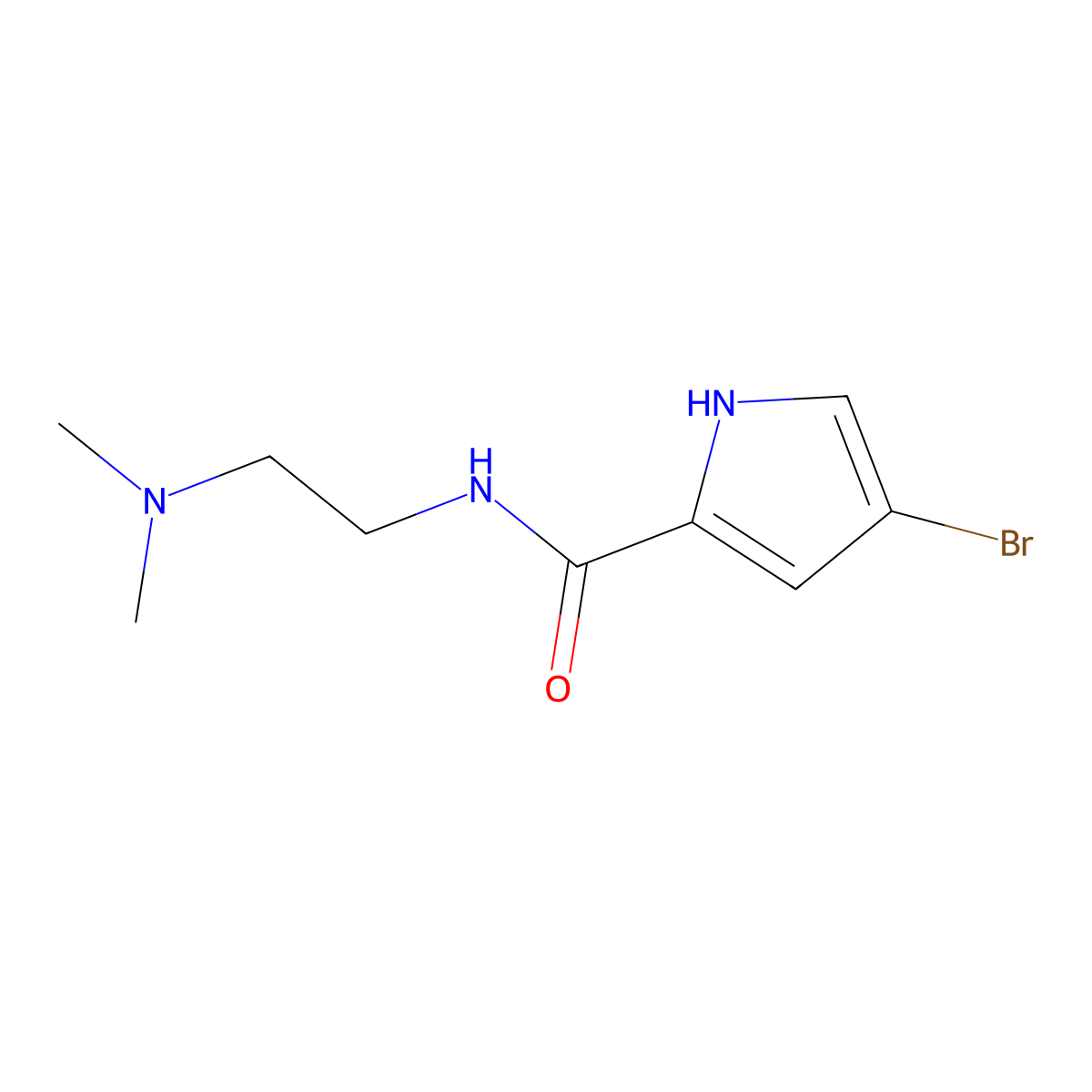4-bromo-N-[2-(dimethylamino)ethyl]-1H-pyrrole-2-carboxamide molecular structure, CAS 1153795-50-6