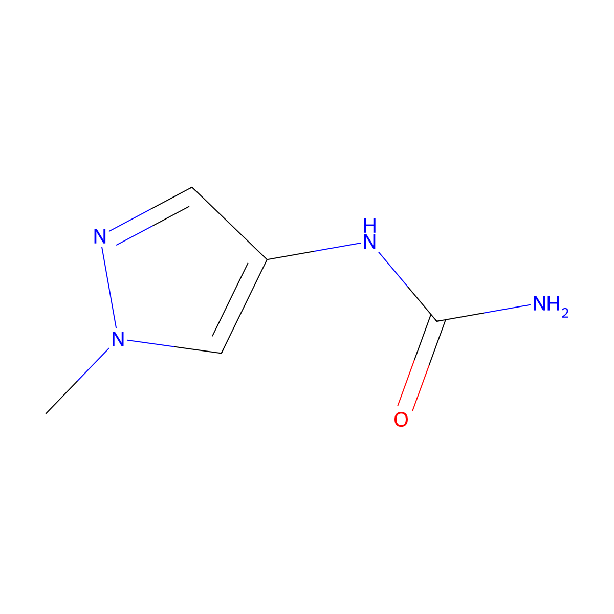 1-(1-methyl-1H-pyrazol-4-yl)urea molecular structure, CAS 1153803-08-7