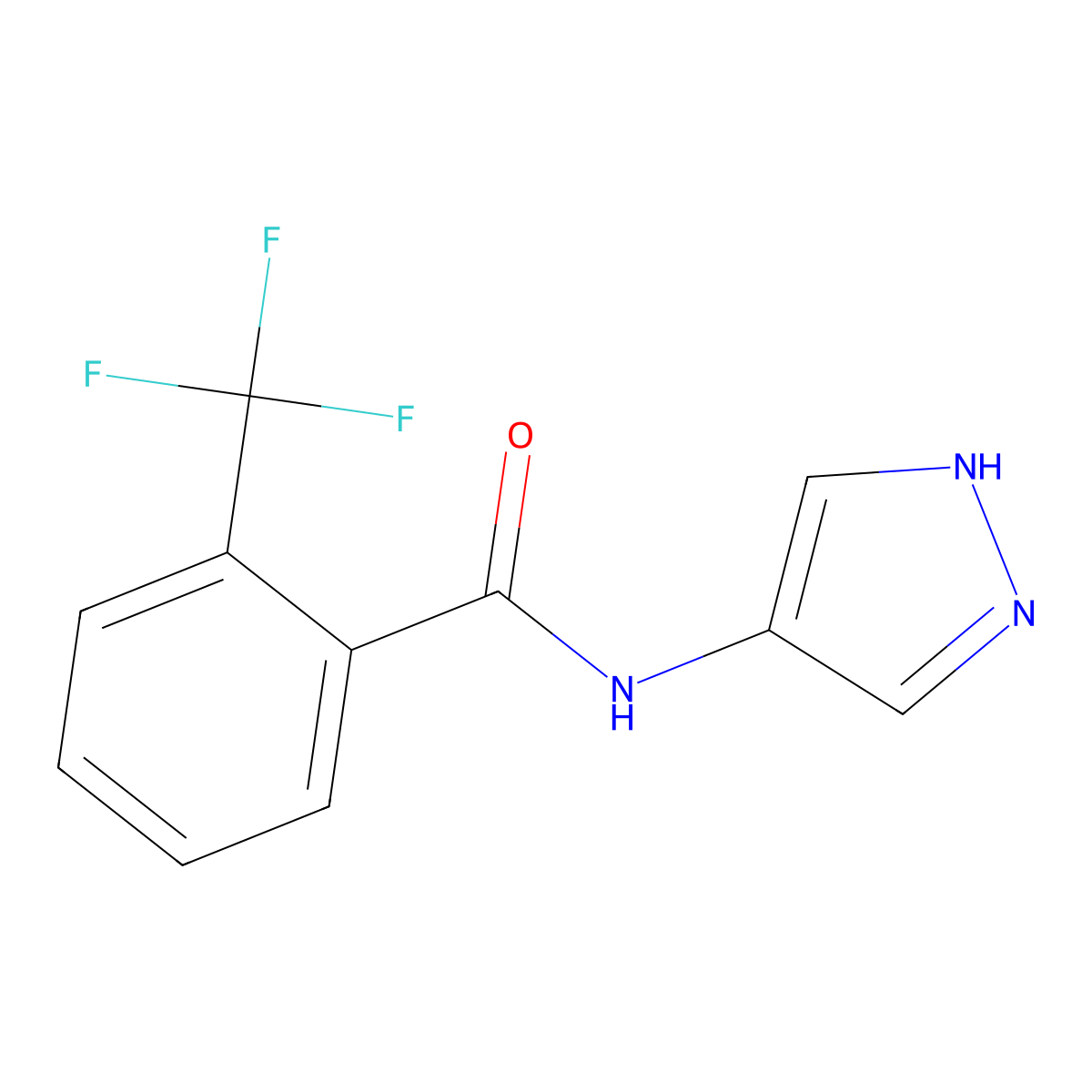 N-(1H-pyrazol-4-yl)-2-(trifluoromethyl)benzamide molecular structure, CAS 1153804-00-2