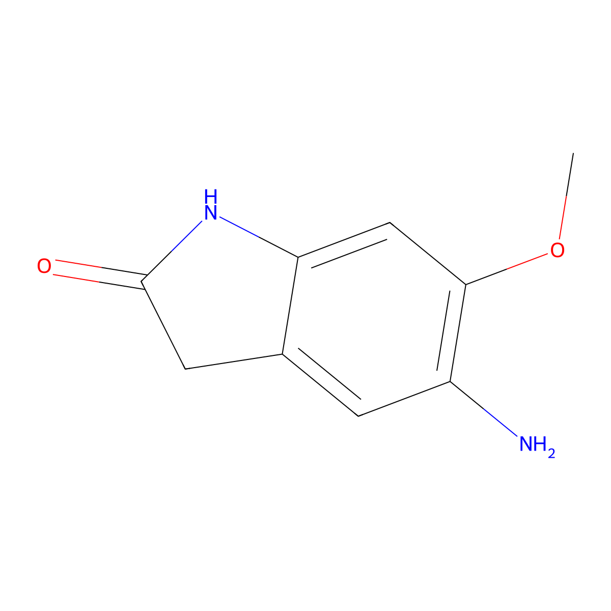 5-Amino-6-methoxy-2,3-dihydro-1h-indol-2-one molecular structure, CAS 1153809-18-7