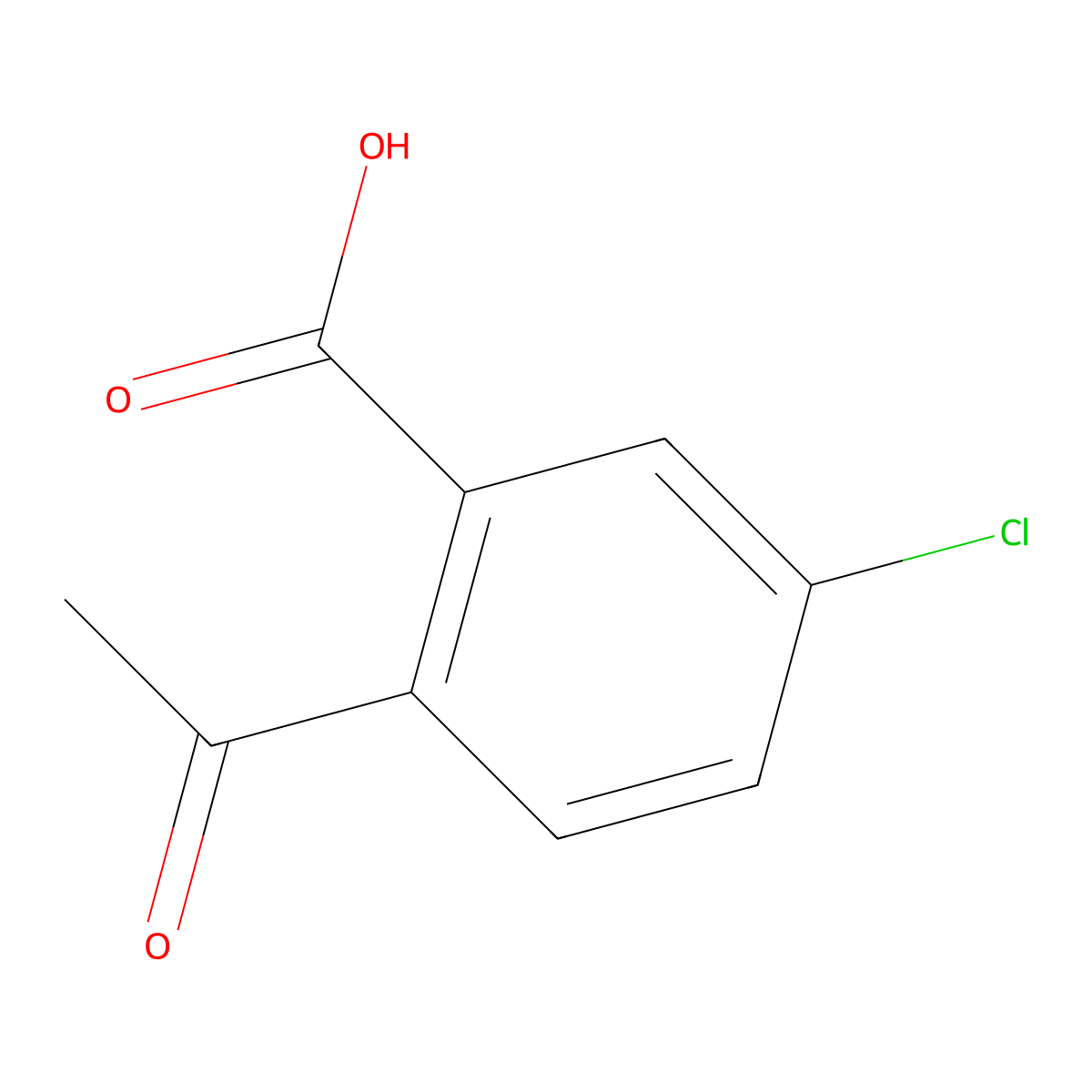 2-Acetyl-5-chlorobenzoic acid molecular structure, CAS 115382-34-8