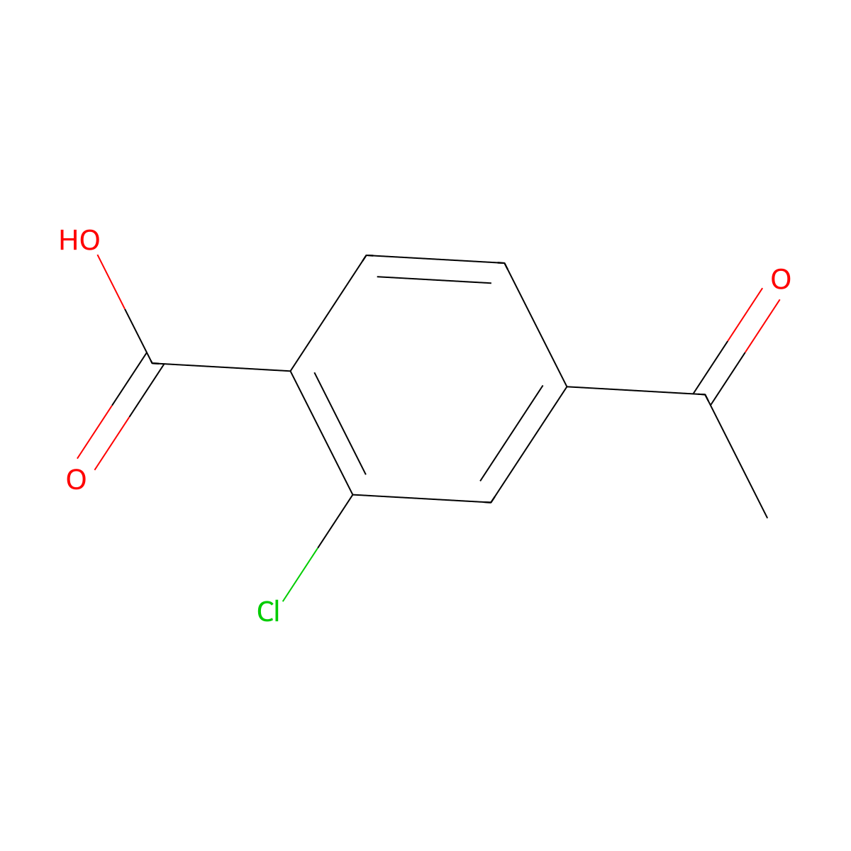 4-Acetyl-2-chlorobenzoic acid molecular structure, CAS 115382-35-9