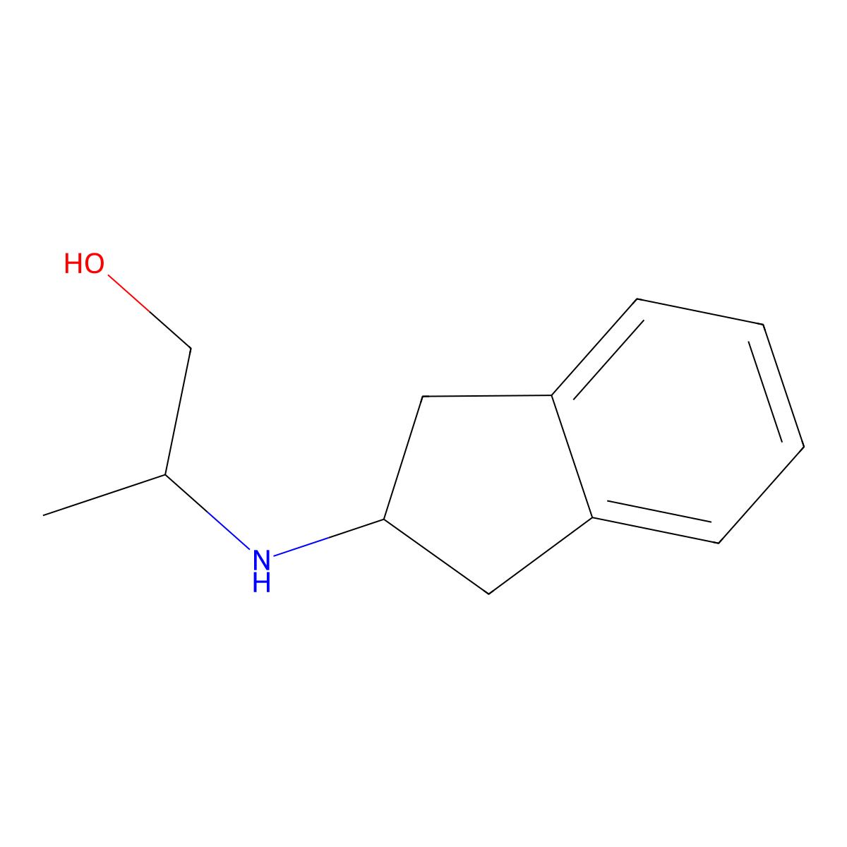 2-[(2,3-dihydro-1H-inden-2-yl)amino]propan-1-ol molecular structure, CAS 1153821-25-0
