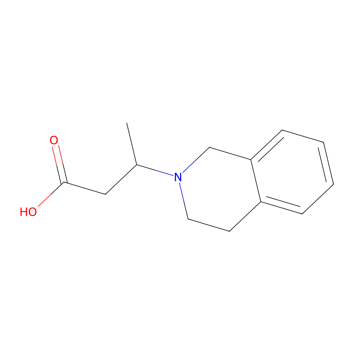 3-(3,4-Dihydroisoquinolin-2(1H)-yl)butanoic acid molecular structure, CAS 1153828-35-3