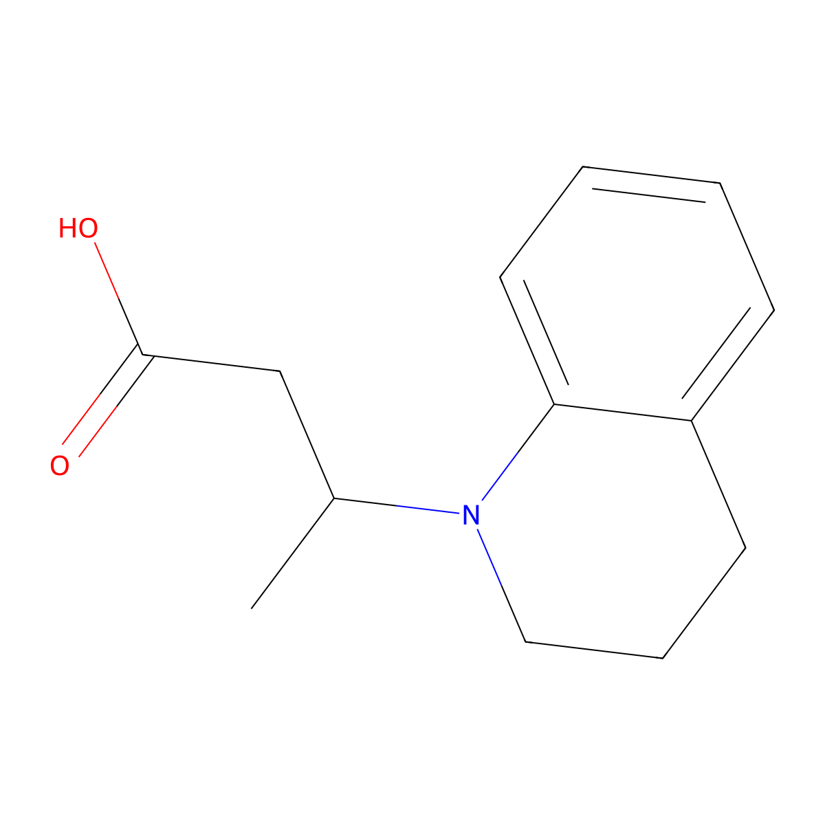 3-(1,2,3,4-Tetrahydroquinolin-1-yl)butanoic acid molecular structure, CAS 1153828-45-5
