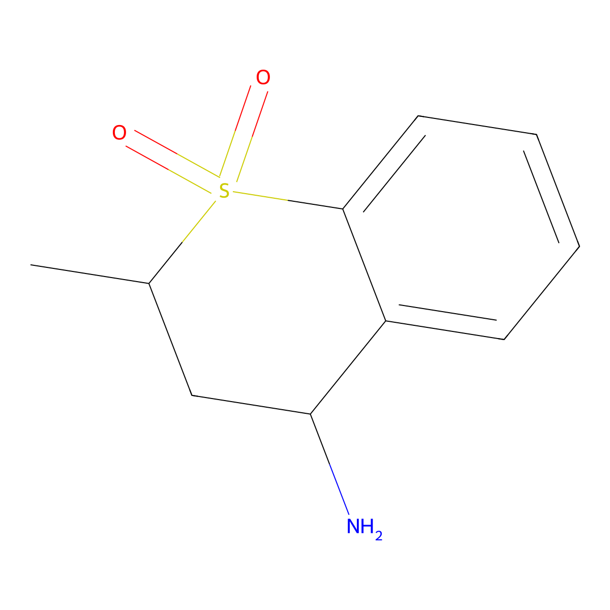 4-Amino-2-methylthiochroman 1,1-dioxide molecular structure, CAS 1153828-50-2