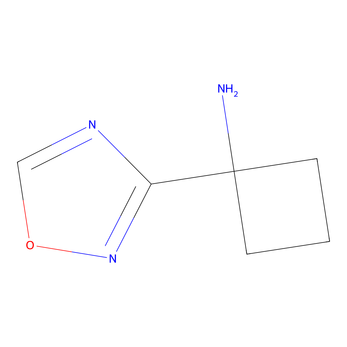 1-(1,2,4-Oxadiazol-3-yl)cyclobutan-1-amine molecular structure, CAS 1153829-45-8