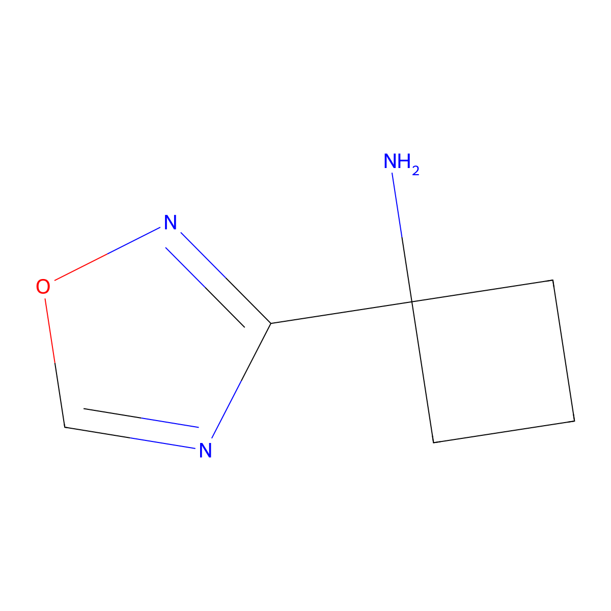 1-(1,2,4-Oxadiazol-3-yl)cyclobutan-1-amine molecular structure, CAS 1153829-45-8