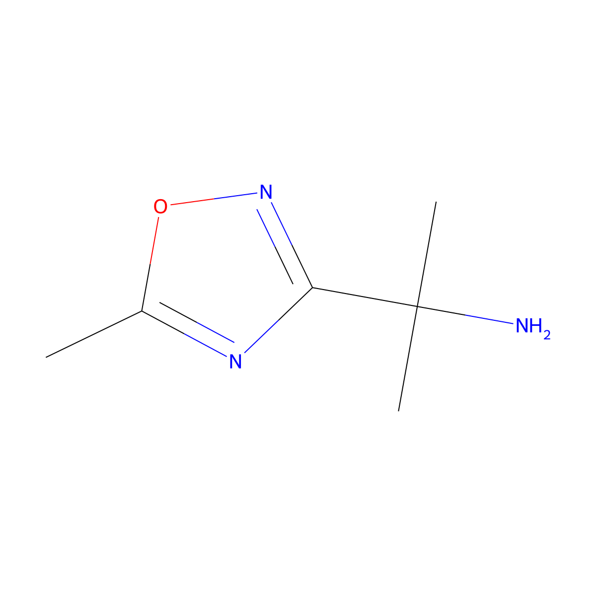 2-(5-Methyl-1,2,4-oxadiazol-3-yl)propan-2-amine molecular structure, CAS 1153831-97-0