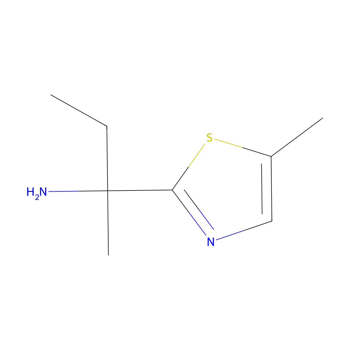 2-(5-Methyl-1,3-thiazol-2-yl)butan-2-amine molecular structure, CAS 1153835-66-5
