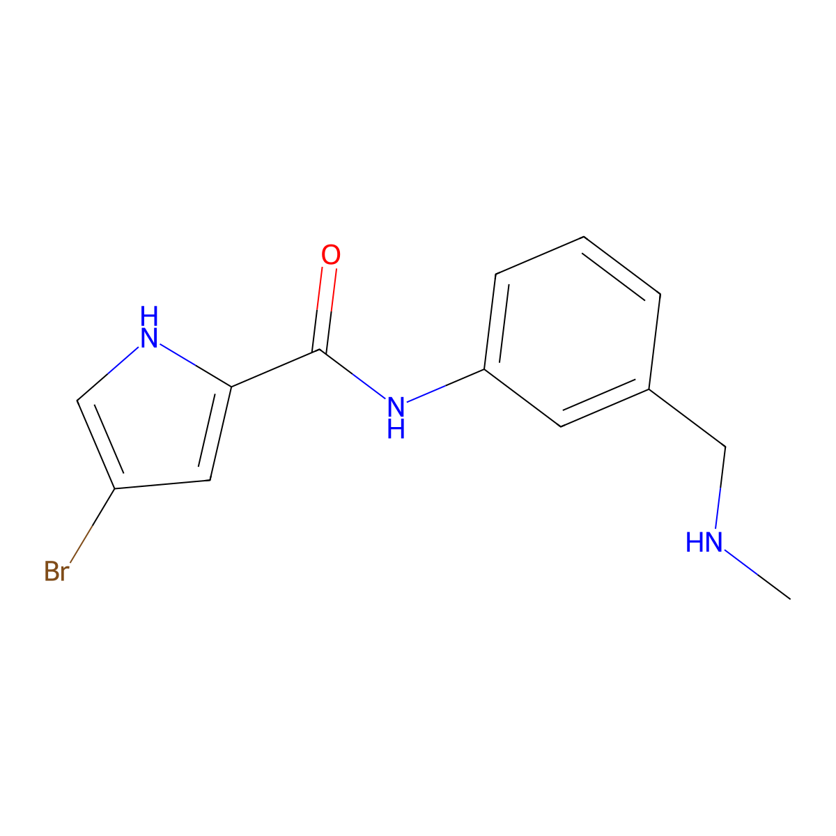 4-Bromo-N-{3-[(methylamino)methyl]phenyl}-1H-pyrrole-2-carboxamide molecular structure, CAS 1153855-46-9