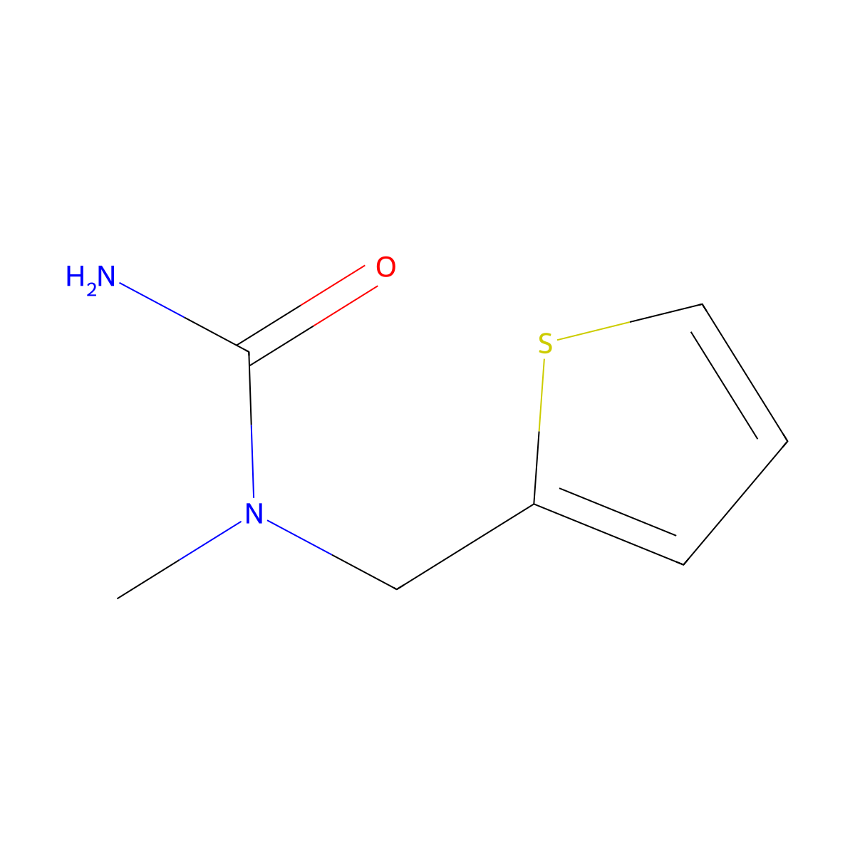 1-Methyl-1-(thiophen-2-ylmethyl)urea molecular structure, CAS 1153872-31-1