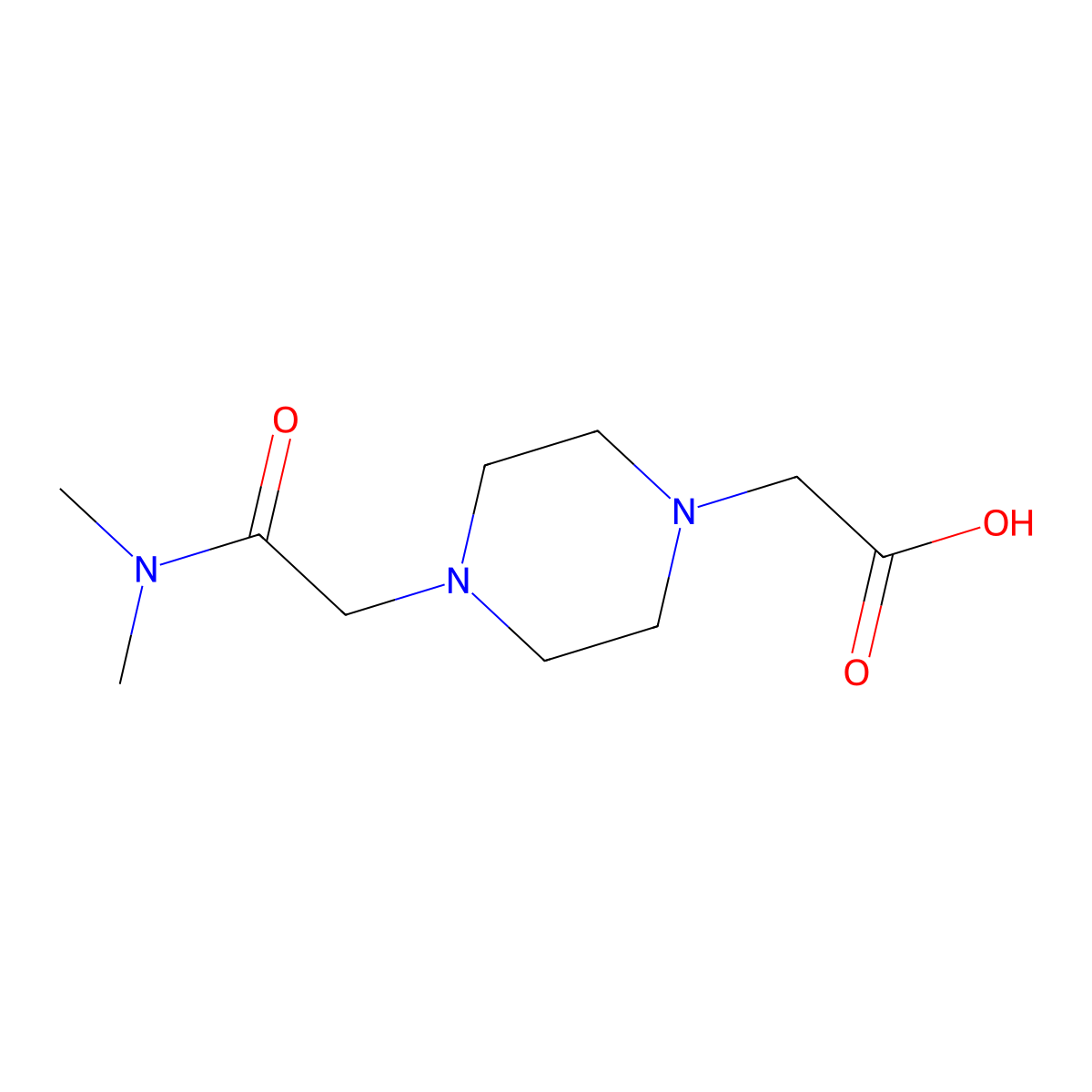 2-(4-(2-(Dimethylamino)-2-oxoethyl)piperazin-1-yl)acetic acid molecular structure, CAS 1153873-47-2
