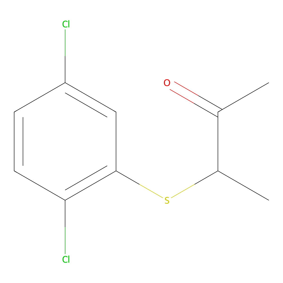 3-[(2,5-Dichlorophenyl)sulfanyl]butan-2-one molecular structure, CAS 1153875-72-9