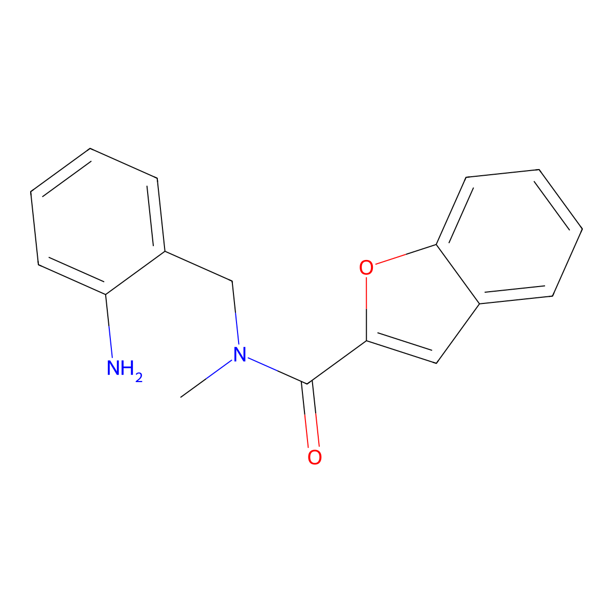 N-((2-aminophenyl)methyl)-N-methyl-1-benzofuran-2-carboxamide molecular structure, CAS 1153887-12-7