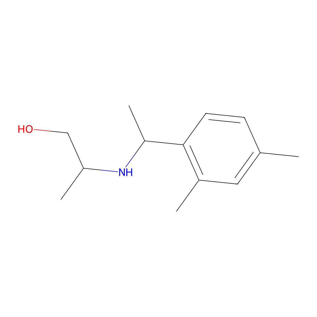 2-{[1-(2,4-Dimethylphenyl)ethyl]amino}propan-1-ol molecular structure, CAS 1153890-36-8