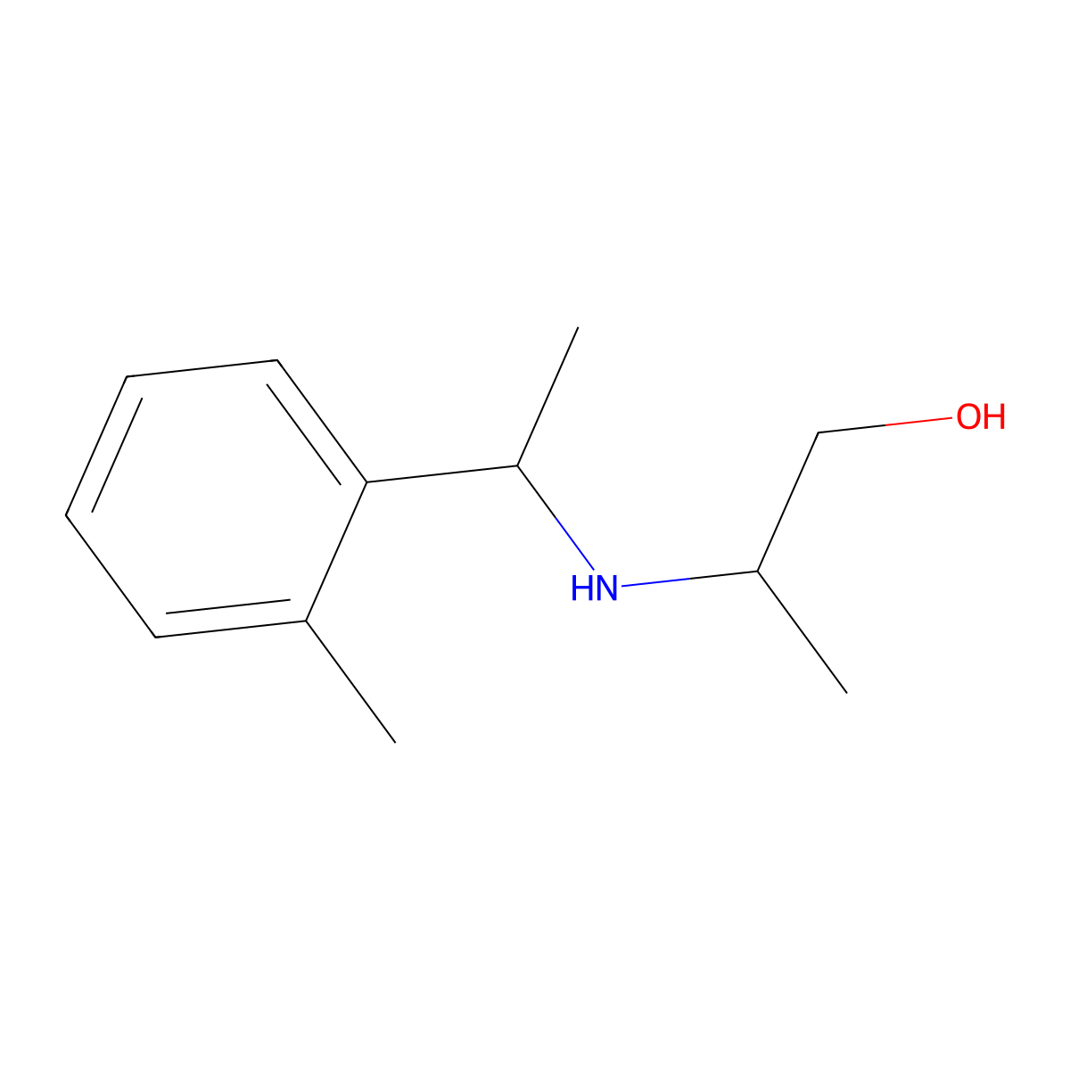 2-{[1-(2-Methylphenyl)ethyl]amino}propan-1-ol molecular structure, CAS 1153890-49-3
