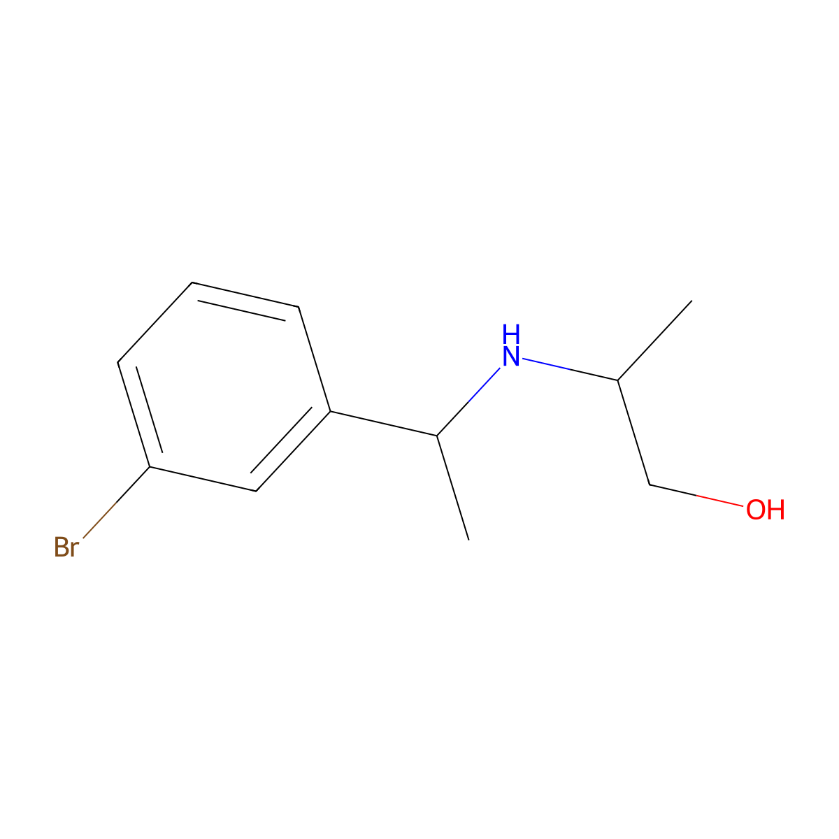 2-{[1-(3-Bromophenyl)ethyl]amino}propan-1-ol molecular structure, CAS 1153891-78-1