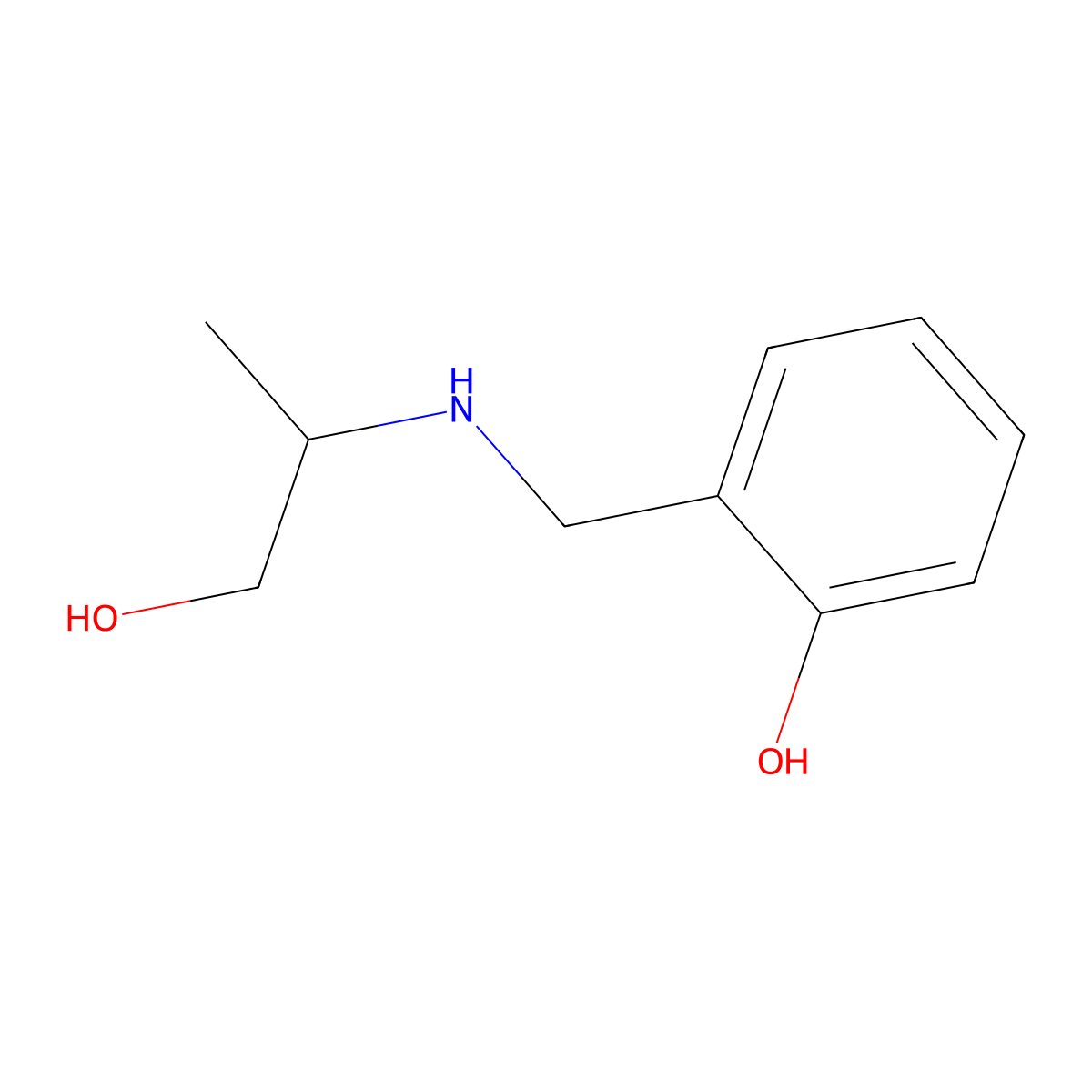 2-{[(1-Hydroxypropan-2-yl)amino]methyl}phenol molecular structure, CAS 1153891-99-6