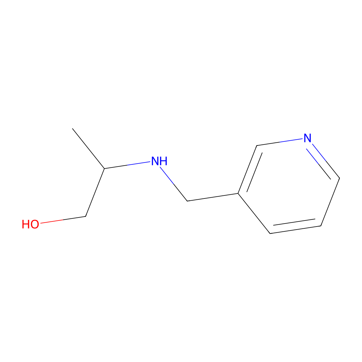 2-{[(Pyridin-3-yl)methyl]amino}propan-1-ol molecular structure, CAS 1153893-13-0