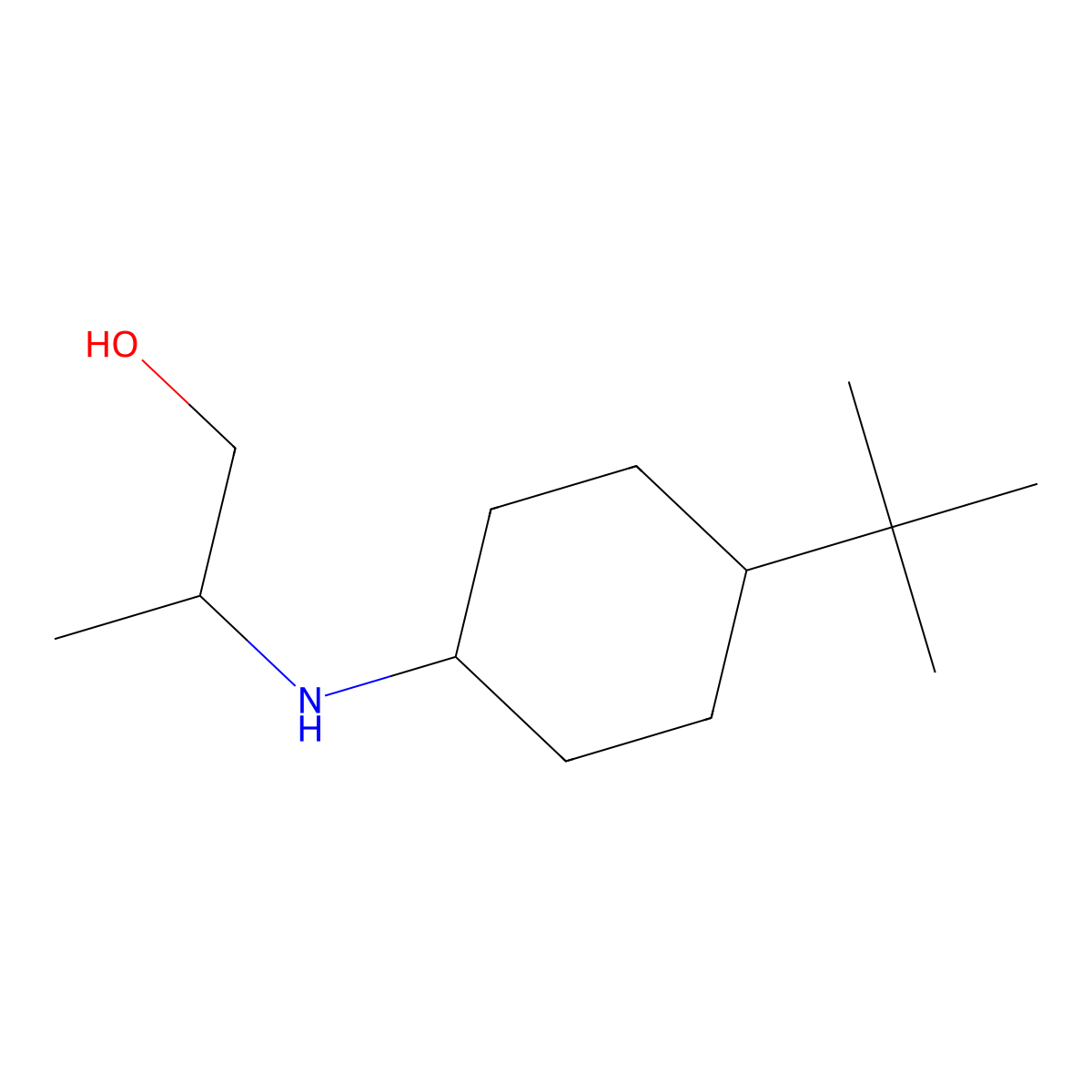 2-[(4-Tert-butylcyclohexyl)amino]propan-1-ol molecular structure, CAS 1153893-60-7
