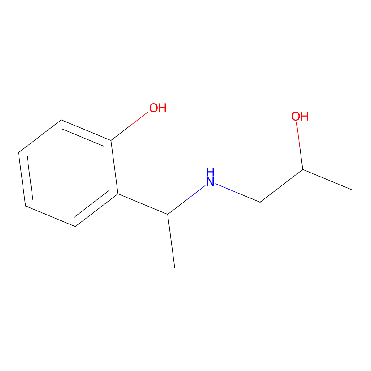 2-{1-[(2-Hydroxypropyl)amino]ethyl}phenol molecular structure, CAS 1153893-77-6