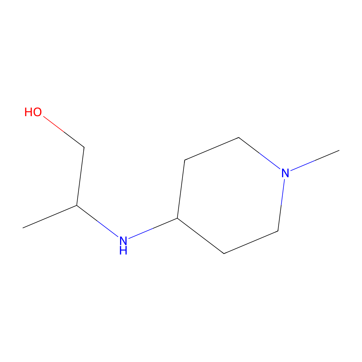 2-[(1-Methylpiperidin-4-yl)amino]propan-1-ol molecular structure, CAS 1153893-89-0