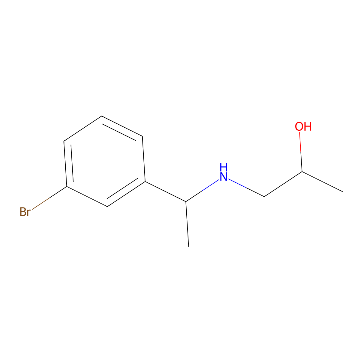 1-{[1-(3-Bromophenyl)ethyl]amino}propan-2-ol molecular structure, CAS 1153893-90-3