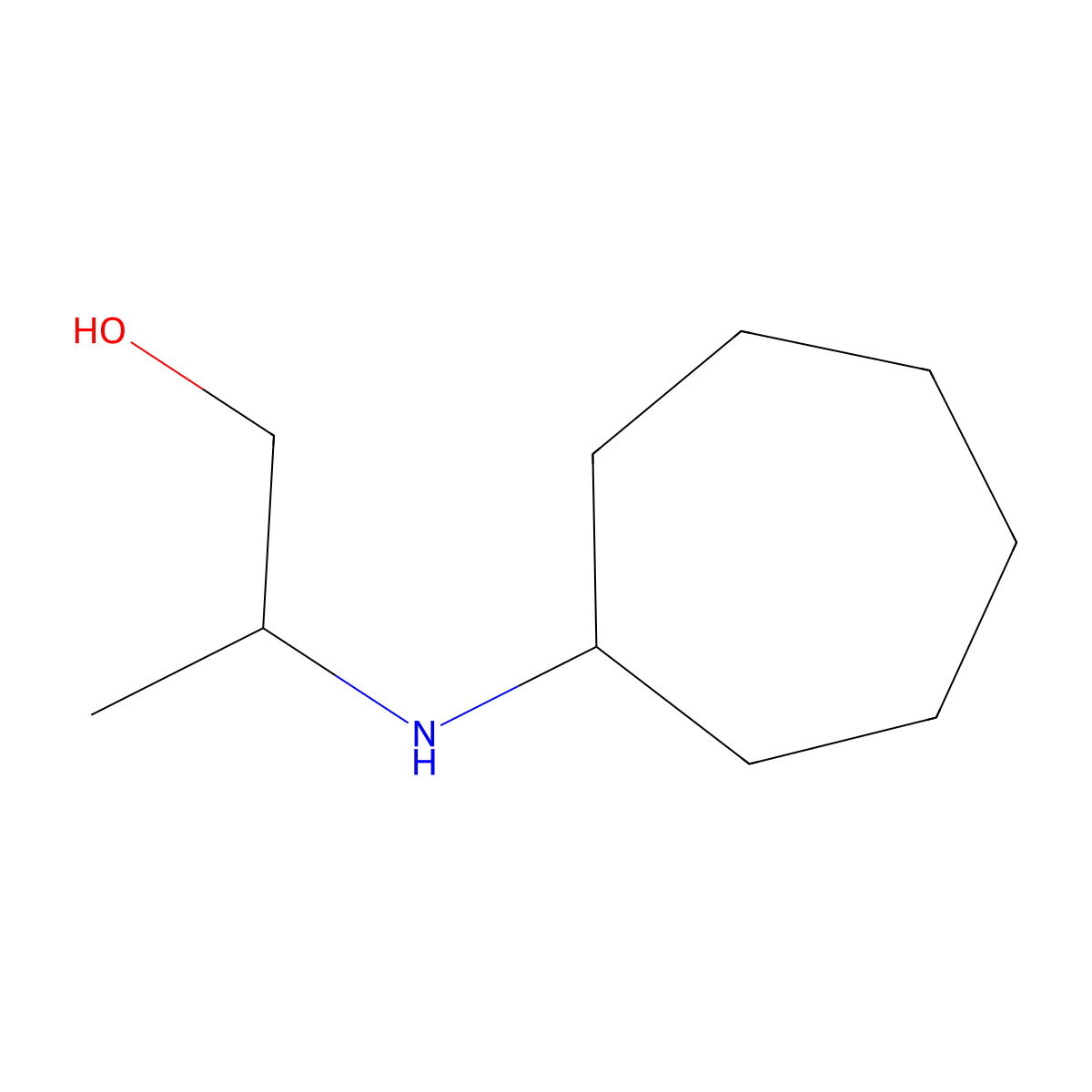 2-(Cycloheptylamino)propan-1-ol molecular structure, CAS 1153893-95-8