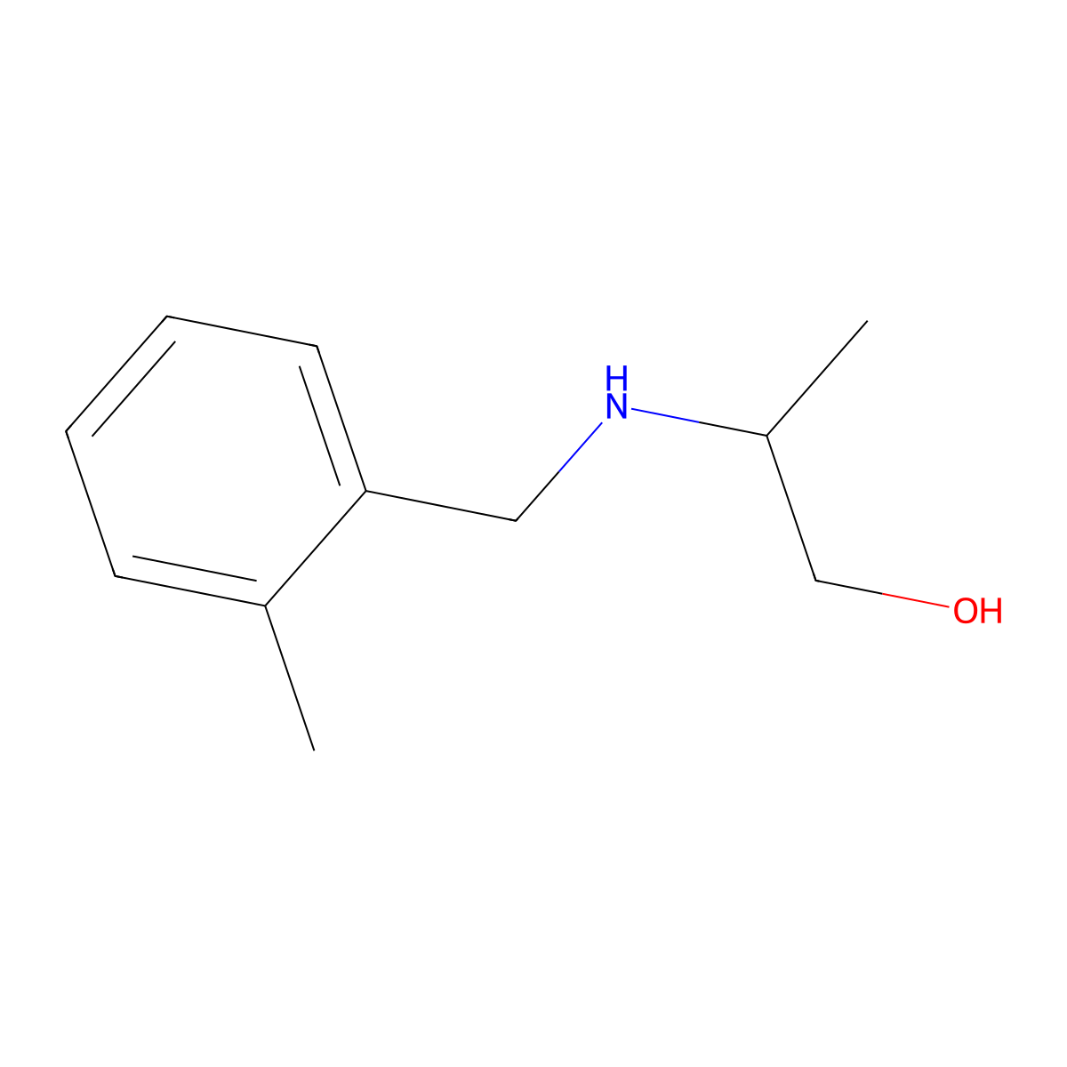 2-{[(2-Methylphenyl)methyl]amino}propan-1-ol molecular structure, CAS 1153894-32-6