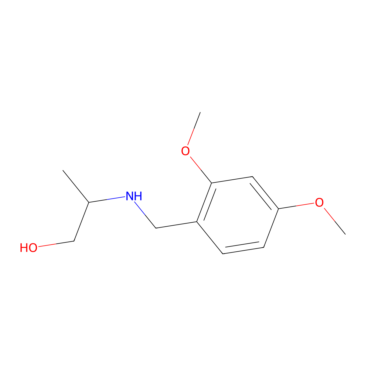 2-[(2,4-Dimethoxyphenyl)methylamino]propan-1-ol molecular structure, CAS 1153895-46-5