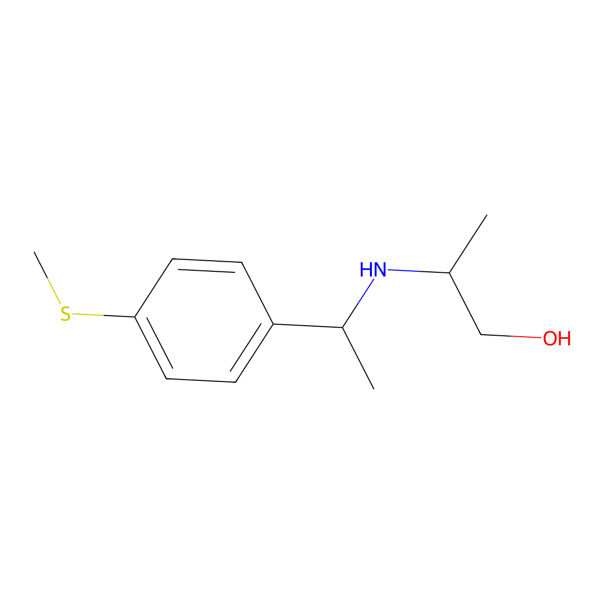 2-({1-[4-(Methylsulfanyl)phenyl]ethyl}amino)propan-1-ol molecular structure, CAS 1153899-84-3