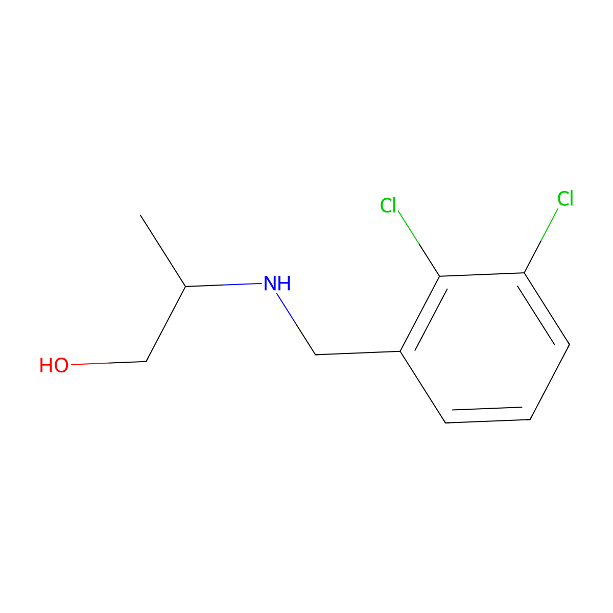 2-{[(2,3-Dichlorophenyl)methyl]amino}propan-1-ol molecular structure, CAS 1153900-14-1