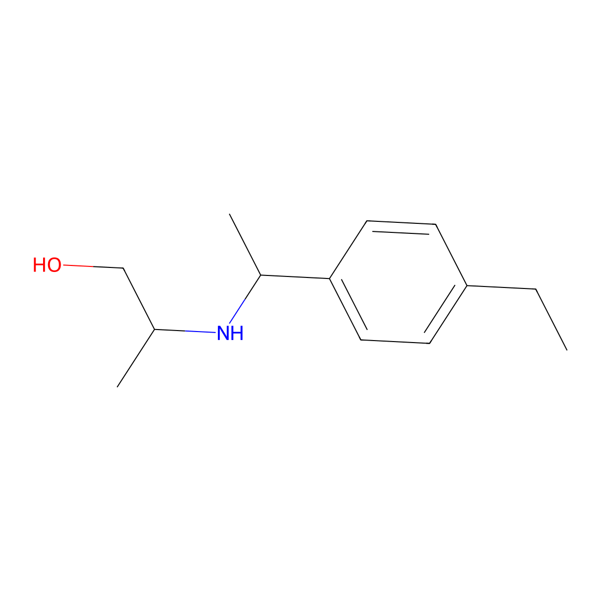 2-{[1-(4-Ethylphenyl)ethyl]amino}propan-1-ol molecular structure, CAS 1153900-57-2
