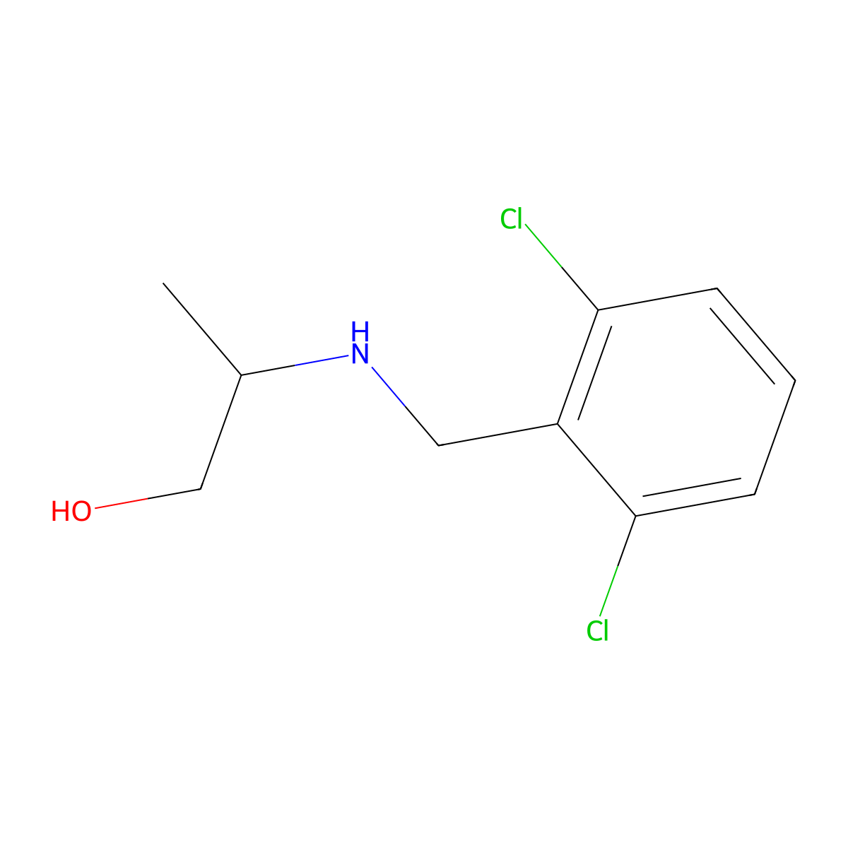 2-{[(2,6-Dichlorophenyl)methyl]amino}propan-1-ol molecular structure, CAS 1153900-72-1