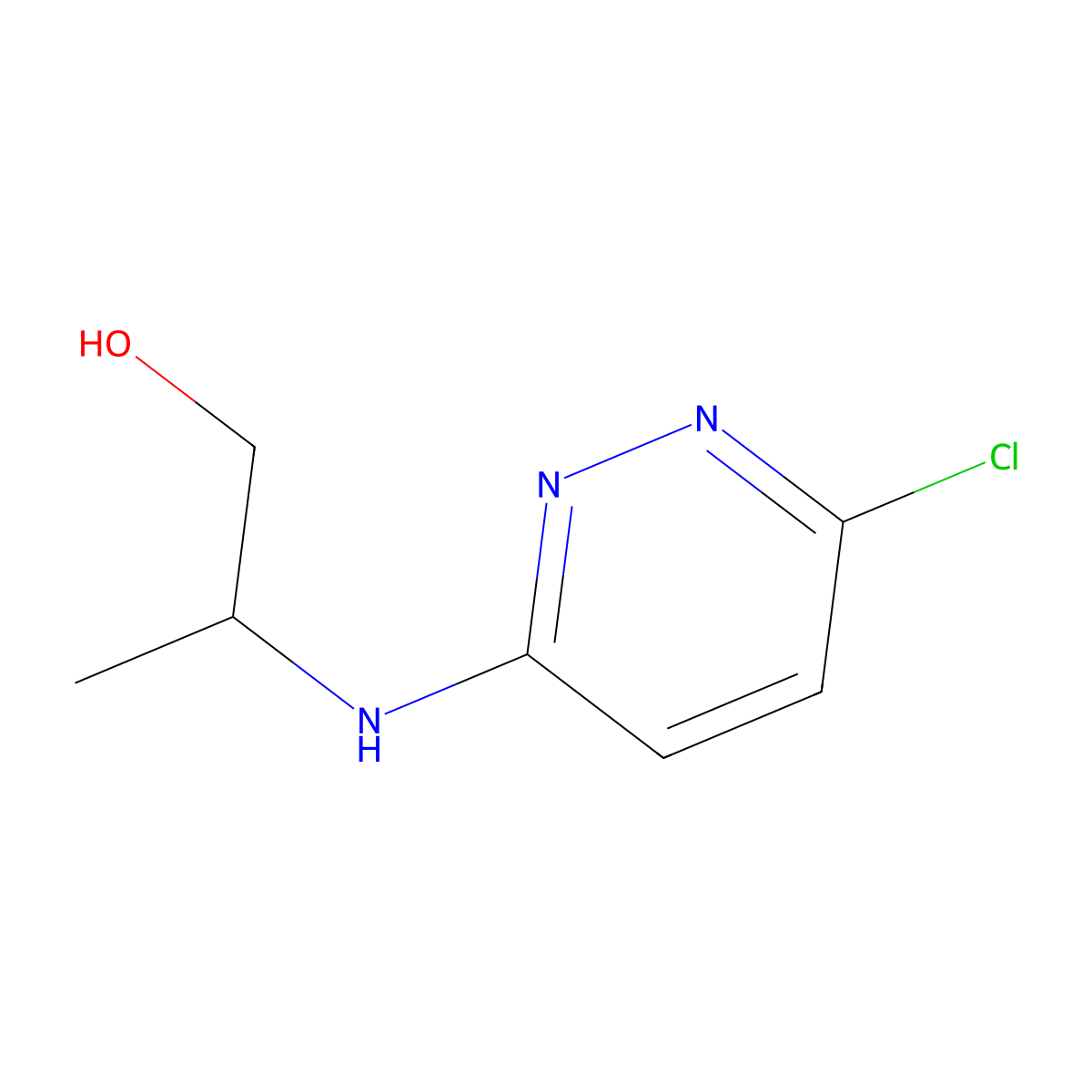 2[(6Chloropyridazin3yl)amino]propan1ol molecular structure, CAS 1153903-53-7